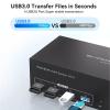 8K HDMI + 2 Displayport KVM Switch 3 Monitors 4 Computers USB 3.0 KVM Switches for 4 PC Share Triple Monitor and 4 USB 3.0 Ports(EU Power Plug) view 4