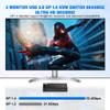 YI53ZX0 8K USB 3.0 KVM Switch 3 Monitors 4 Computers, DP 1.4 Triple Monitor with Audio Microphone Output and 3 USB 3.0 Ports(AU Plug Adapter) view 3