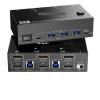 YI53ZX0 Dual Monitor KVM Switch 8K@60Hz 4K@120Hz, HDMI 2.1 KVM Switch for 2 Computer Share 2 Monitors and 3 USB3.0 + 1 USB C Devices(US Power Plug) view 1