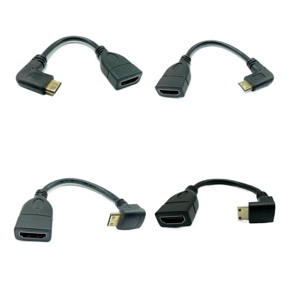 1080P M1ni HDTV Male Up Down Right Left 90 Angled Angle to HDMI-Compatible Female Converter Adapter M-F Extension Adapter(UP)