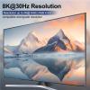 YI53ZX0 Displayport KVM Switch 2 Monitors 3 Computers 8K@60Hz 4K@144Hz,USB3.0 Dual Monitor KVM Switches DP 1.4 with 4 USB Device(with US Plug) view 3