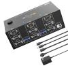 8K HDMI KVM Switch 3 Monitors 2 Computers, Triple Monitors KVM Switch(AU Power Plug) view 1