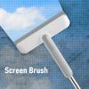 Window Screen Cleaning Brush, Mesh Screen Cleaner, 2 in 1 Window Screen Cleaner Tool with Small Dusting Brush, Mesh Screen Cleaning Brush with Detachable Brush Head view 2