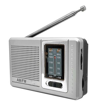 HIONJIN Portable Mini Radio Band AM FM Pocket Pointer Radio Antenna Jack Built-in Speaker