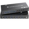 YI53ZX0 HDMI KVM Switch 4 Computers 4K@60Hz Simulation,4 Port USB3.0 KVM Switches for 4 PC Share 1 Monitor Keyboard Mouse Printer(with US Plug) view 2