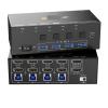 YI53ZX0 8K@60Hz KVM Switch 2 Monitors 4 Computers HDMI,USB 3.0 KVM Switcher Box with Emulator for 4 Computers Share Keyboard(with US Plug) view 2