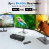 YI53ZX0 2Displayport+HDMI KVM Switch 4 Computers 3 Monitors 8K@60Hz 4K@60Hz Displayport KVM Switch 4 Computers Support IR Remote Switch(with EU Plug) view 3