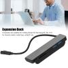 6 in 1 USB C Docking Station, Type C to PD Expansion Dock, Supports 4K Resolution, Fast USB 3.0 Data Transfer, 60W PD Charging, Memory Card Reader, Compatible with view 2