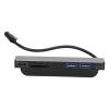 6 in 1 USB C Docking Station, Type C to PD Expansion Dock, Supports 4K Resolution, Fast USB 3.0 Data Transfer, 60W PD Charging, Memory Card Reader, Compatible with view 3