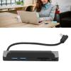 6 in 1 USB C Docking Station, Type C to PD Expansion Dock, Supports 4K Resolution, Fast USB 3.0 Data Transfer, 60W PD Charging, Memory Card Reader, Compatible with view 4