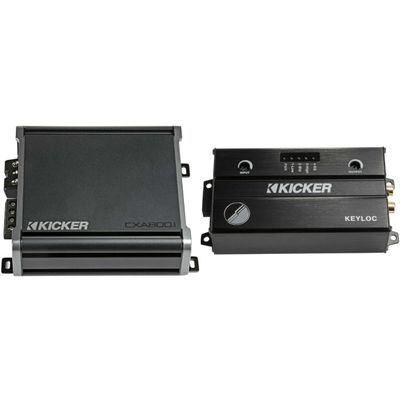 KICKER CX800.1 Mono Amplifier & 47KEYLOC Smart Line Output Converter Bundle