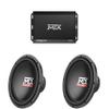 MTX Terminator 500-Watt RMS 2 Mono Block Class D Amplifier and Two MTX Audio TN12-04 Terminator 12" 200W RMS 4-Ohm Subwoofer view 1