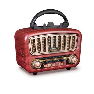 HIONJIN Retro Portable Radio -compatiable HiFi Speaker Stereo Radio Receiver Player Classic