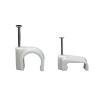 DSWMY Cable Tidy Cable Nail ClipsWire Tidy Clips, 100pcs Plastic Cable Clip Wire Cord Fastener Telephone Line Tie Fixer Organizer Wall Clamp(Flat 12mm)(Flat 16mm) view 1