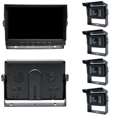 FalconEye Electronics Rogue Wired Multi-Cam 1080P DVR with 10" LCD (4 Cam System: (2) Specialized Cams, (2) Side Cams, (2) 16ft Cables, (1) 9ft Cable, (1) 32ft Cable, (1) 128GB SD Card)