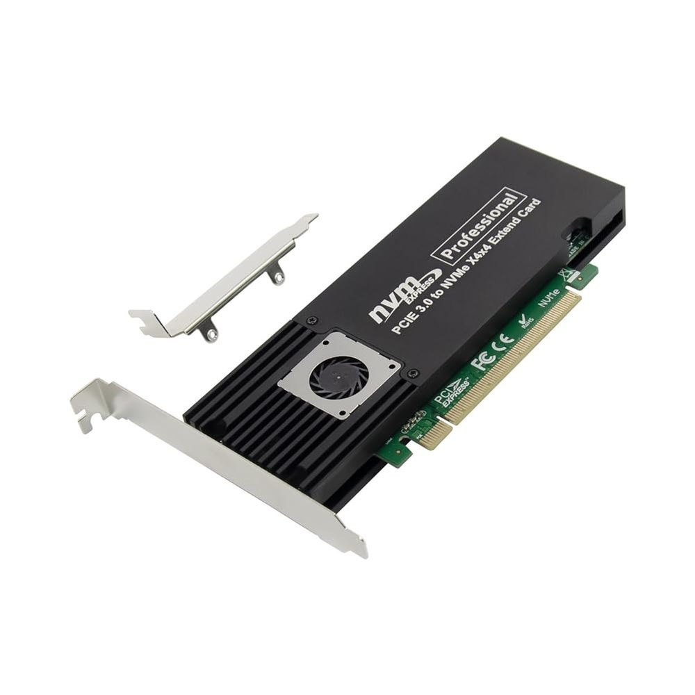 Bloepum PCIe X16 ASM2824 to 4 Port M.2 NVMe SSD Adapter Expansion Card Quad Mkey Nvme to Pci-E Converter