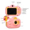 12MP Dual Lens Kids Camera, 1080P Children Digital Video Camera, USB Charging, External Silicone Design for Drop, Smart Filter Stickers, 20 Photo Frames (Pink) view 2