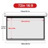4k HD Projector Screen 16:9 Movie Screen Manual Pull Down Portable Projector for Home Theater Office Meeting Presentations Projection Screen(72in/178cm) view 2
