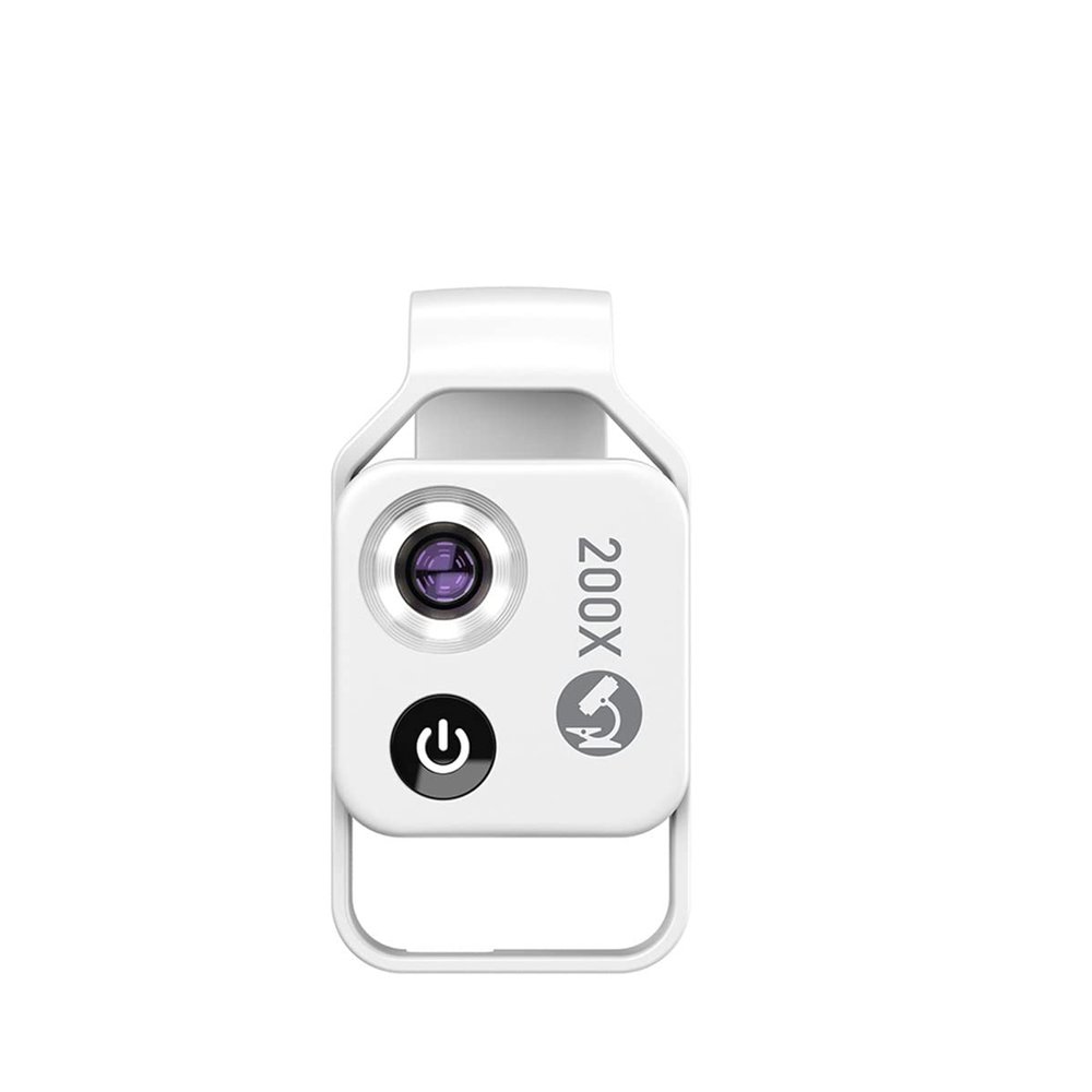 JOEBO Microscope Kit 200X Portable Microscope Lens Microscope Lens Adapters(White with CPL)