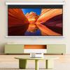 16:9 Manual Projector Screen Movie Screen Anti-Crease Home Theater Office Pull Down Projection Screen Outdoor Portable Projector(72in/167cm) view 3