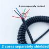 ACFFVBW Coiled Extension Cord, 5 Core Spiral Telescopic Wire 26AWG 0.15mm Spring Wire Shielded Wire Stretch 1-15 Meters Spiral Extension(Stretch 5 Meter) view 4