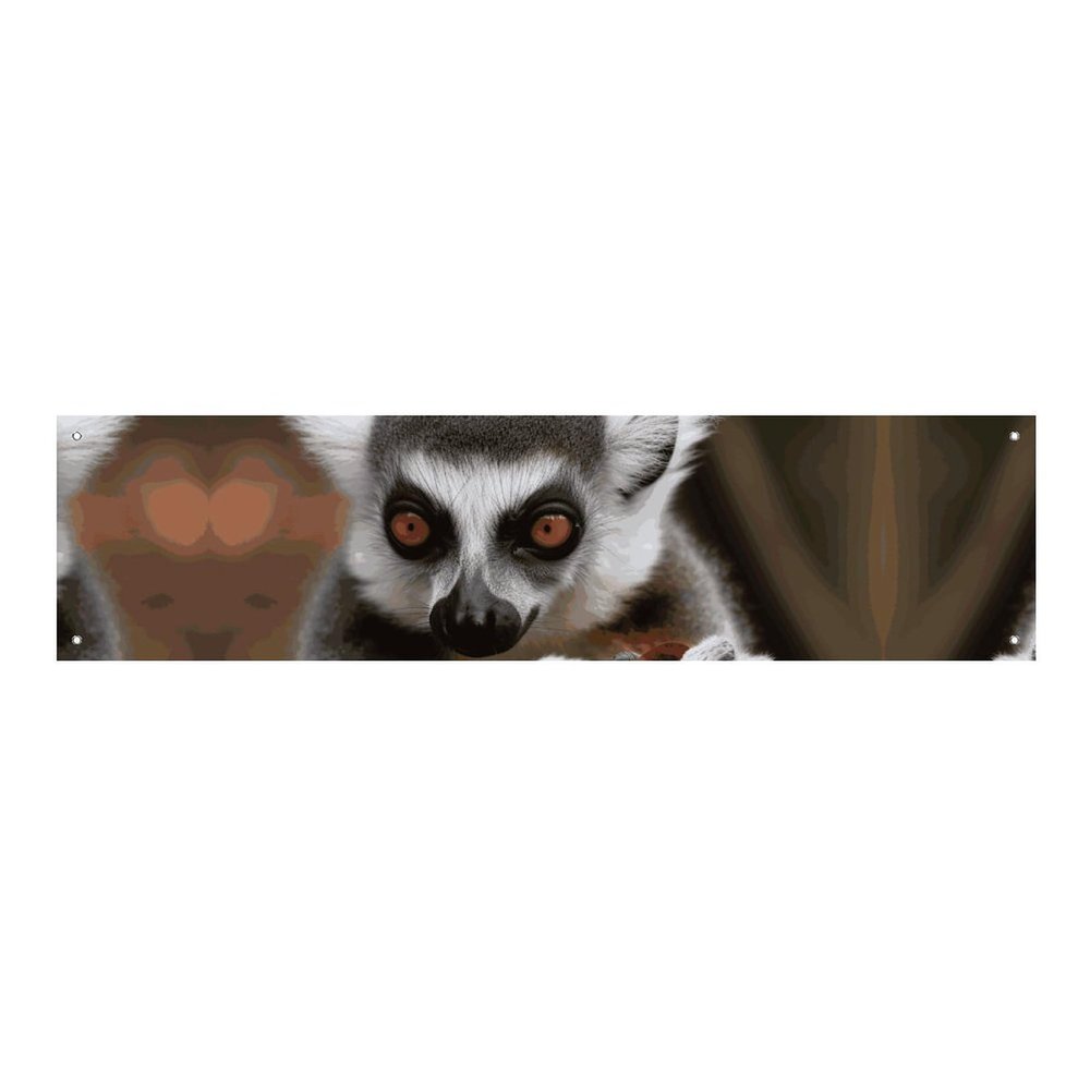 Monkey Lemur Cute Large Party Banner Sign Wall Hanging Backdrop Banner Birthday Party Backdrops For New Year Graduation Wedding Birthday Party Decor 120x30cm