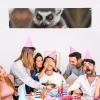 Monkey Lemur Cute Large Party Banner Sign Wall Hanging Backdrop Banner Birthday Party Backdrops For New Year Graduation Wedding Birthday Party Decor 120x30cm view 3