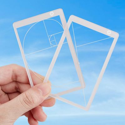DELORIGIN 2pcs Golden Ratio View Finder 2 Styles Fibonacci Photo Composition Tool Viewer Photography Artist Viewfinder Rule of Thirds Composition Tool for Photography Painting Sketching Drawing