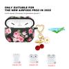 AGAOSH for Airpods Pro 2nd/1st Generation Case Cover,Cute Cherry Charm Heart Keychain,Airpod Pro 2 Case Kawaii Heart Flower Daisy Key Chains for Apple Airpod Pro Gen 2 Charging Case Cover Rose Flower view 2