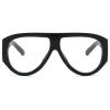 LJCZKA Oversized Blue Light Blocking Glasses Women Men Round Pilot Thick Frame Anti Eyestrain Computer Eyeglasses (Black) view 3