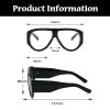 LJCZKA Oversized Blue Light Blocking Glasses Women Men Round Pilot Thick Frame Anti Eyestrain Computer Eyeglasses (Black) view 4