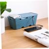 DOITOOL Box with Cover Multifunctional Cord Hider for Home Office and Study Organize Cords Adapters and Splitters Household Wire Storage Container view 3