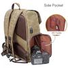 UOHLCX Photography Retro Waterproof Batik Canvas Backpack W Port Fit 15.6inch Laptop Men Camera Bag Carry Case(Gray) view 4