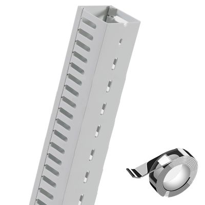 AMUFJJ Electrical Cable Hider Trunking Self Adhesive Large, 2m Hotel/Store/Factory Cord Concealer Protector & Cable Raceway, Wire Tube No Drilling Installation(White,2.4x1.6inch/60x40mm)