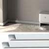AMUFJJ PVC Wall Mounted Wire Concealer Electrical Cable Cover Trunking, Monitor/Camera/Speaker Cord Hider 2 Pack, Cuttable Cable Tube with Adhesive Back(White 2 pcs,Holds 3 Cables) view 1