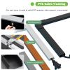 AMUFJJ PVC Wall Mounted Wire Concealer Electrical Cable Cover Trunking, Monitor/Camera/Speaker Cord Hider 2 Pack, Cuttable Cable Tube with Adhesive Back(White 2 pcs,Holds 3 Cables) view 3