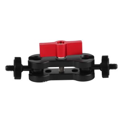 Aluminum Alloy Multi-Function Dual Ball Head Hot Shoe 1/4 inch Tripod Magic Arm Mount Adapter DSLR Camera Accessory