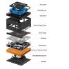 4-Bay NAS Twin Lake N355(8C/8T,up to 3.9 GHz),4X M.2 NVMe Slot Mini NAS Server with Dual i226-V 2.5GbE LAN,Dual HDMI 2.0,USB3.2 Gen2,Support BT5.4/WiFi6/WiFi7 Pocket PC (Intel N355, NO RAM NO SSD) view 4