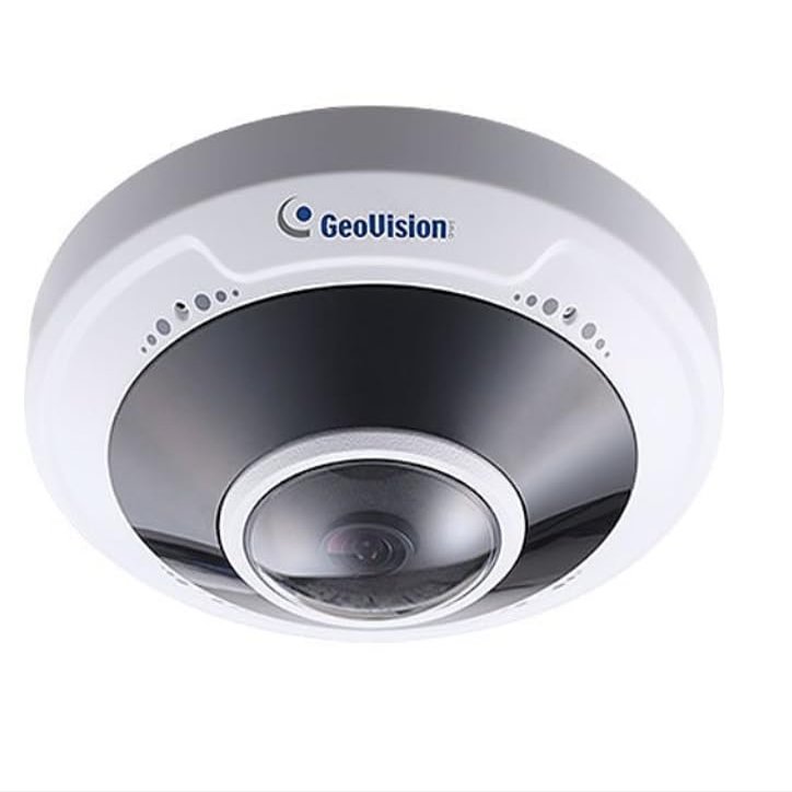 GeoVision GV-FER5702 5MP Outdoor WDR Pro IR Fisheye Rugged IP Camera, 1.4mm Lens, White