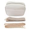 Camera Shoulder Bag, Large Capacity PU Leather Camera Shoulder Bag with Shoulder Strap Trendy Design for Shopping Travel (White) view 1