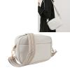 Camera Shoulder Bag, Large Capacity PU Leather Camera Shoulder Bag with Shoulder Strap Trendy Design for Shopping Travel (White) view 4