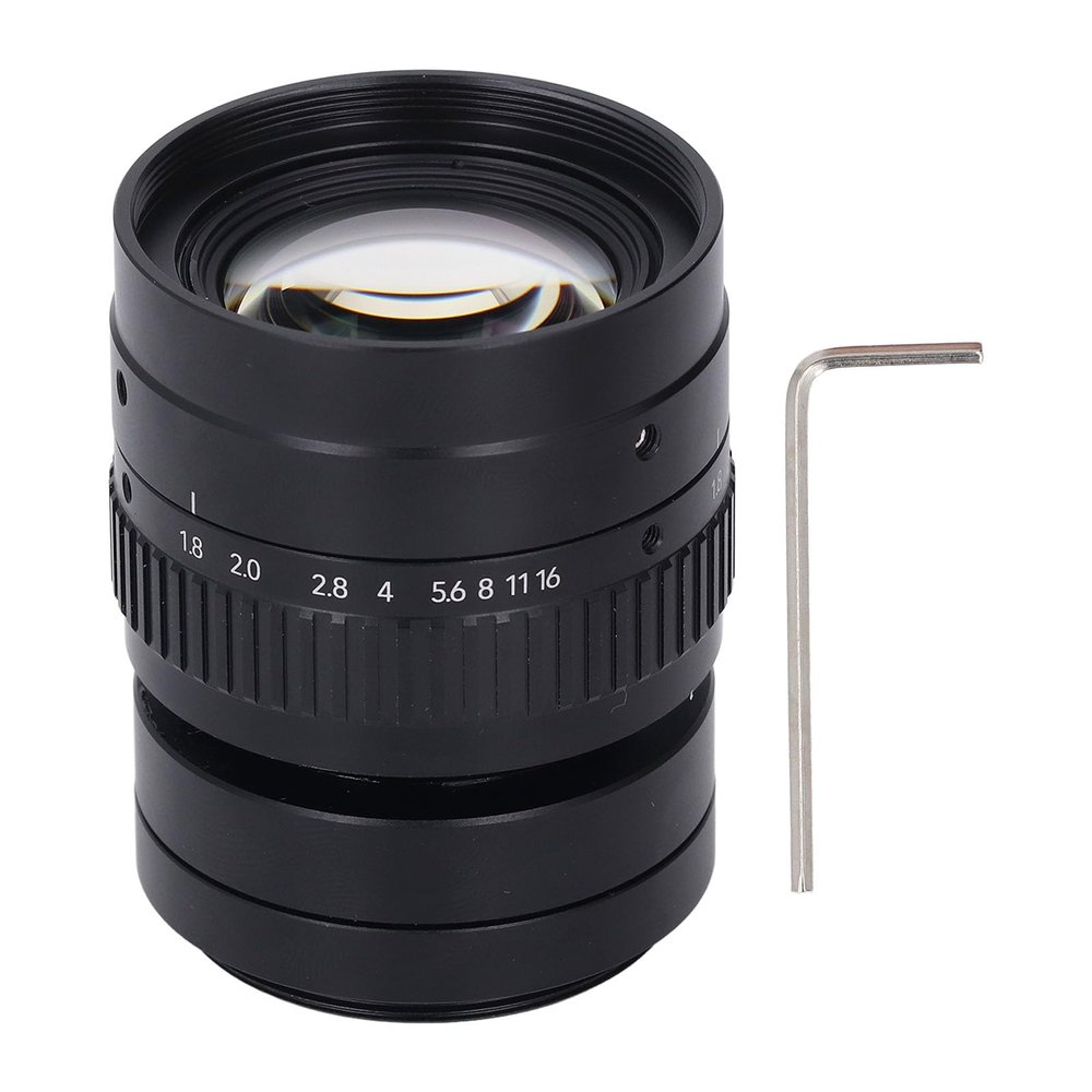 35mm F1.8 Camera Lens, M42 Mount Manual Focus Zoom Lens for HD Cameras, Aluminum Alloy Housing, 8K5UM Resolution, Aperture Control, Industrial with 12mm Focal Length