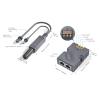 150W GigE PoE Injector with Splitter DC48-57V 3A 10/100/1000Mbs Gigabit Ethernet PoE Injector ESD Guard for Mini Antenna Device DC Input ABS Material view 3