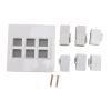 6 Port Multimedia Wall Plate 5Gbps 4K 60HZ HD Multimedia Interface Cat6 RJ45 USB3.0 Combo Wall Plate Panel view 1