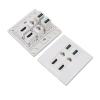 6 Port Multimedia Wall Plate 5Gbps 4K 60HZ HD Multimedia Interface Cat6 RJ45 USB3.0 Combo Wall Plate Panel view 3
