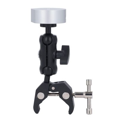 aqxreight Rv Ladder Mount for Mini Double Ball Head Strong Clip for Pole RV Trailer Yacht Multifunction Adjustable Clamp Mount
