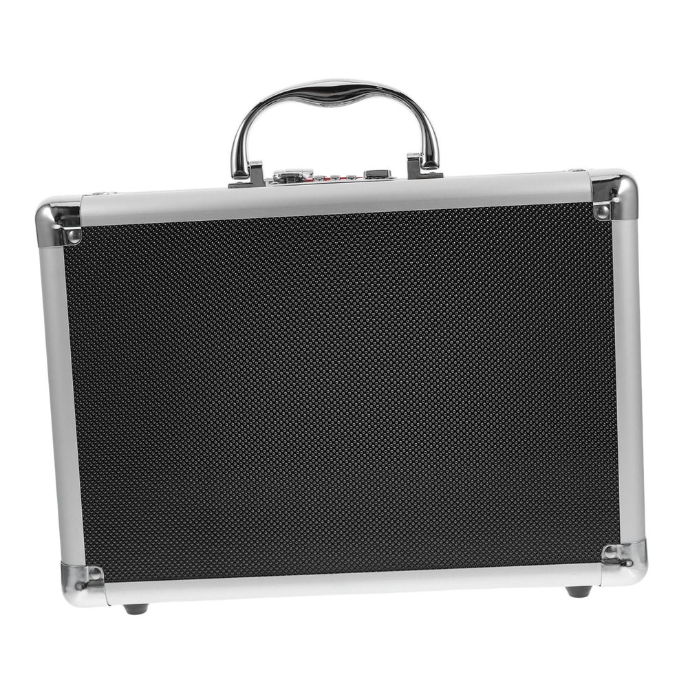 ANDRESLAD Hard Briefcases for Men Aluminum Suitcase Foam Case Telescope Case Storage Box Small Organization Key Lock