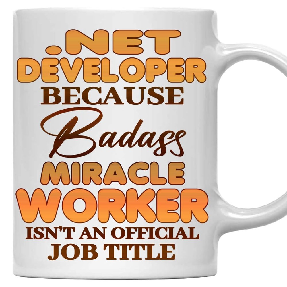 MONIZILUCKY .Net Developer Mug, Gift For .Net Developer