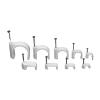DSWMY Cable Tidy Cable Nail ClipsWire Tidy Clips, 100pcs Plastic Cable Clip Wire Cord Fastener Telephone Line Tie Fixer Organizer Wall Clamp(Flat 8mm)(Flat 10mm) view 1