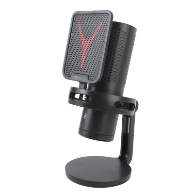 Akozon Gaming Microphone RGB Effect USB Condenser PC Mic Clear Sound Quality for Streaming Podcasts